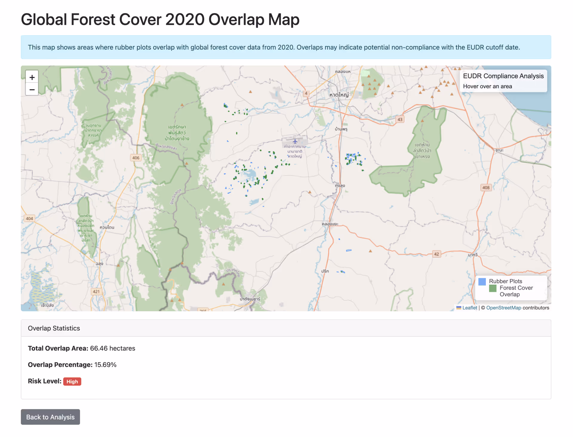 EUDR Compliance Global Forest Overlap Analysis by Proven